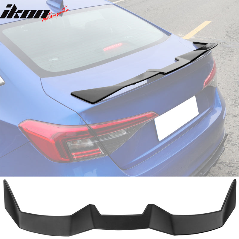 2022-2025 Honda Civic 4DR Matte Black Seagull Rear Spoiler Wing ABS