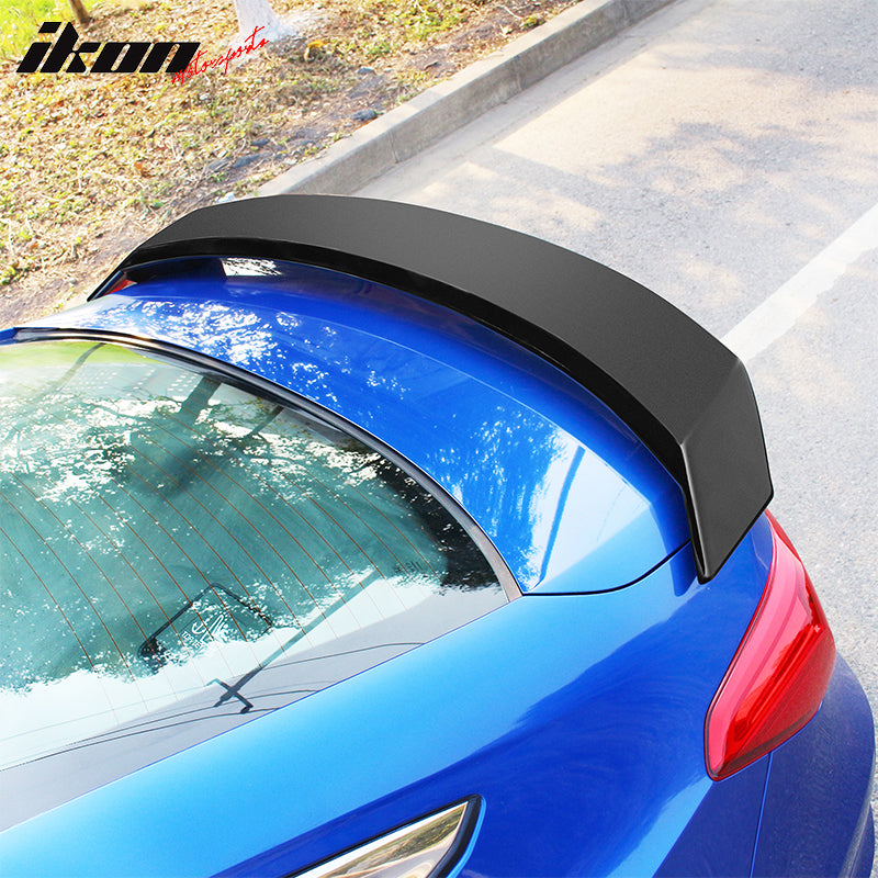 IKON MOTORSPORTS, Trunk Spoiler Compatible With 2022 Honda Civic 11th Gen Sedan 4-Door, MD Style ABS Plastic Rear Tail Trunk Wing Spoiler Lip