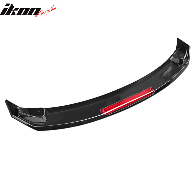 IKON MOTORSPORTS, Trunk Spoiler Compatible With 2022 Honda Civic 11th Gen Sedan 4-Door, MD Style ABS Plastic Rear Tail Trunk Wing Spoiler Lip