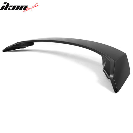 IKON MOTORSPORTS, Rear Trunk Spoiler Compatible With 2022-2025 Honda Civic 11th Gen Sedan 4-Door, MD Style Unpainted Black ABS Plastic Rear Tail Trunk Wing Spoiler Lip