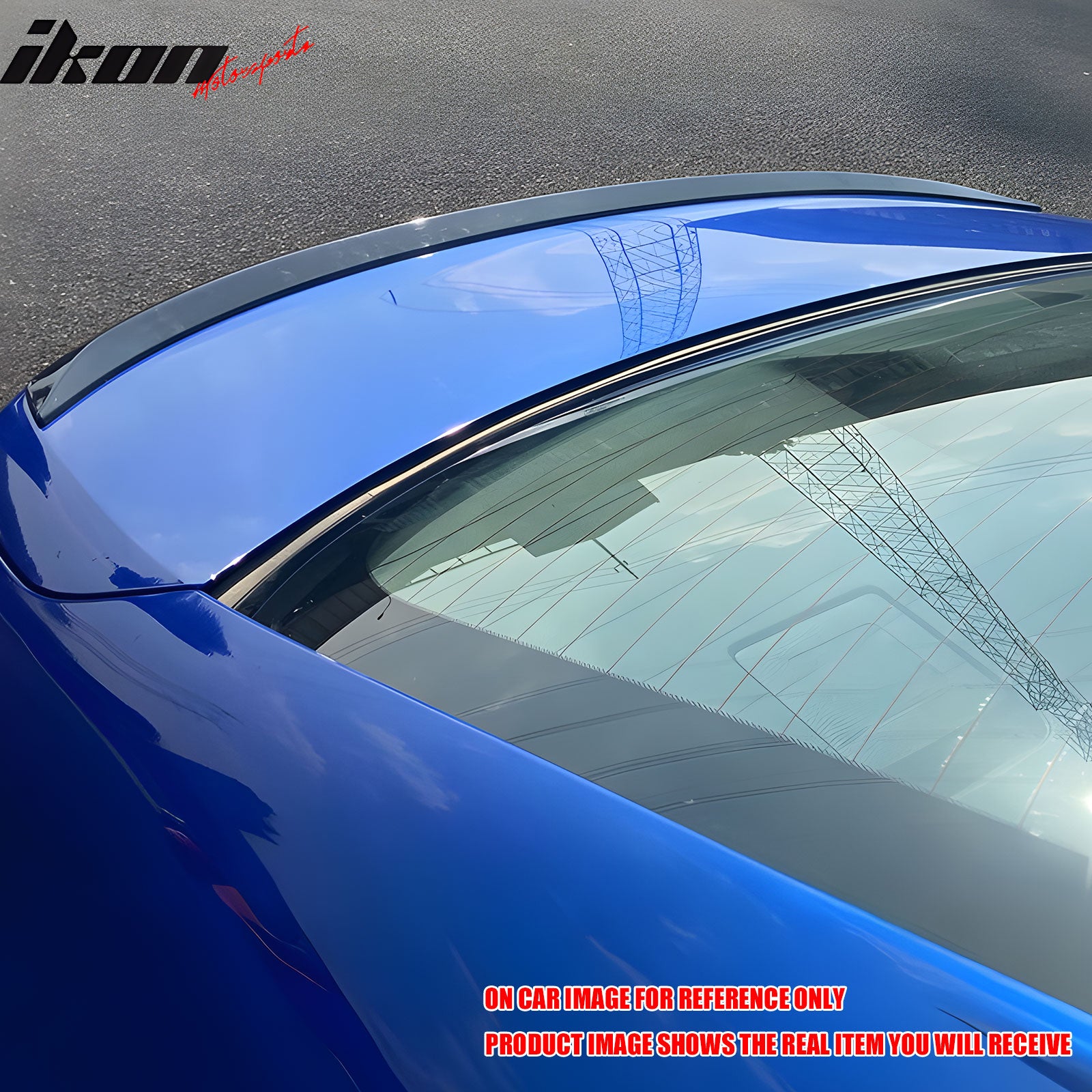 IKON MOTORSPORTS, Trunk Spoiler Compatible with 2022-2024 Honda Civic Sedan 4-Door, Sport Style ABS Rear Trunk Lid Spoiler Wing Lip