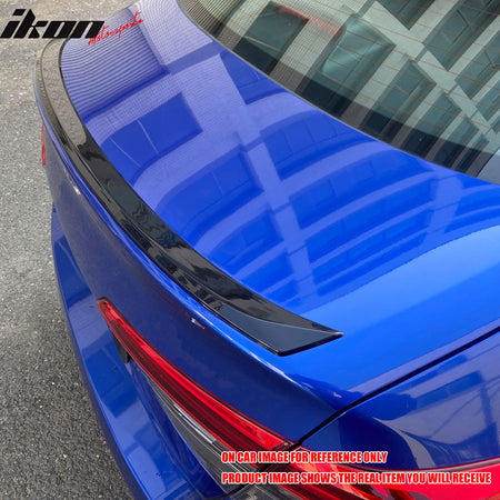 IKON MOTORSPORTS, Trunk Spoiler Compatible with 2022-2024 Honda Civic Sedan 4-Door, Sport Style ABS Rear Trunk Lid Spoiler Wing Lip