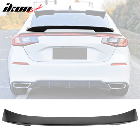 IKON MOTORSPORTS, Trunk Spoiler Compatible With 2022-2025 Honda Civic Hatchback, ABS Plastic Mugen Style