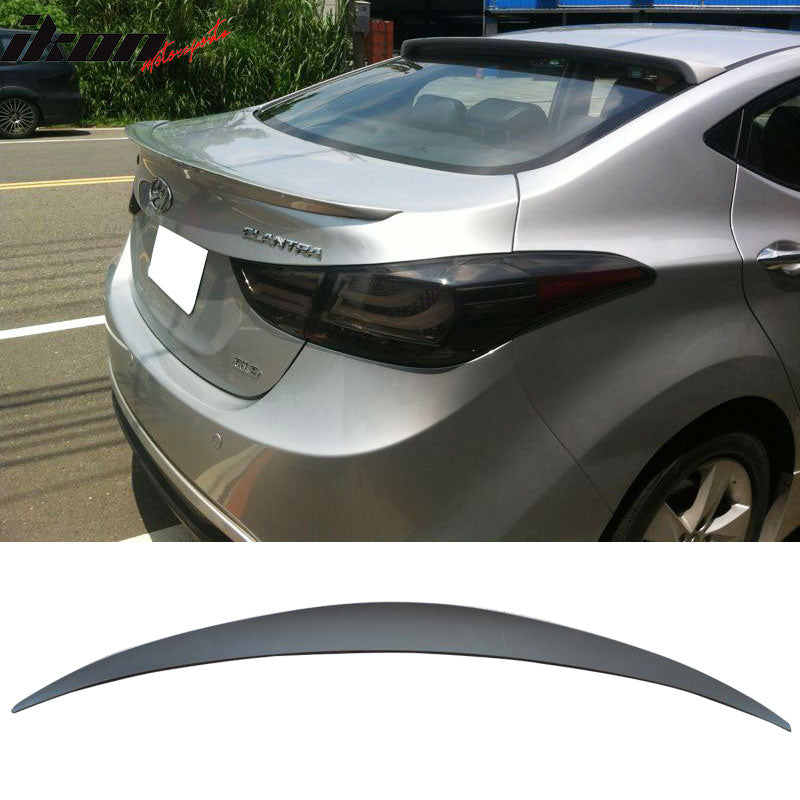 2011-15 Hyundai Elantra Euro Style Carbon Fiber Rear Spoiler Wing ABS