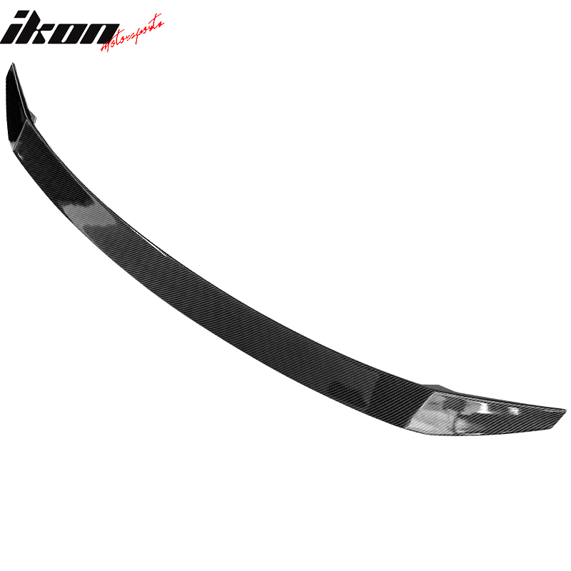 IKON MOTORSPORTS, Trunk Spoiler Compatible With 2021-2022 Hyundai Elantra 4-Door Sedan, ABS Plastic Rear Tail Trunk Wing Spoiler