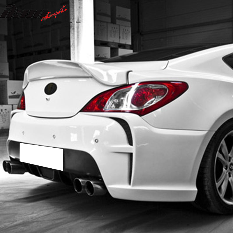 Fits 10-16 Hyundai Genesis Coupe 2Dr Euro Style Rear Trunk Spoiler Wing Lip PU