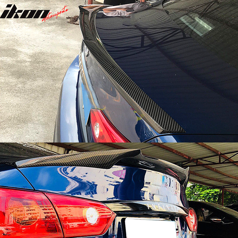 Fits 14-24 Infiniti Q50 Trunk Spoiler M4 Style Carbon Fiber