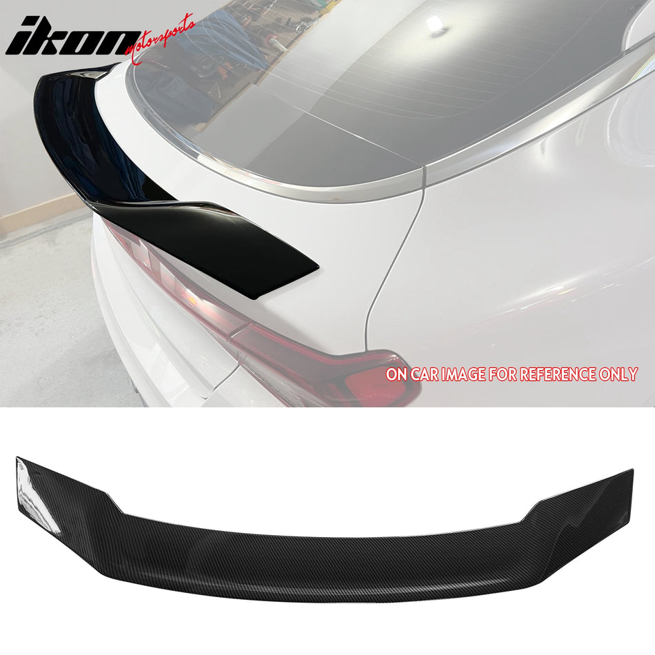 2021-2024 Kia K5 Sedan R Style Carbon Fiber Print Trunk Spoiler ABS