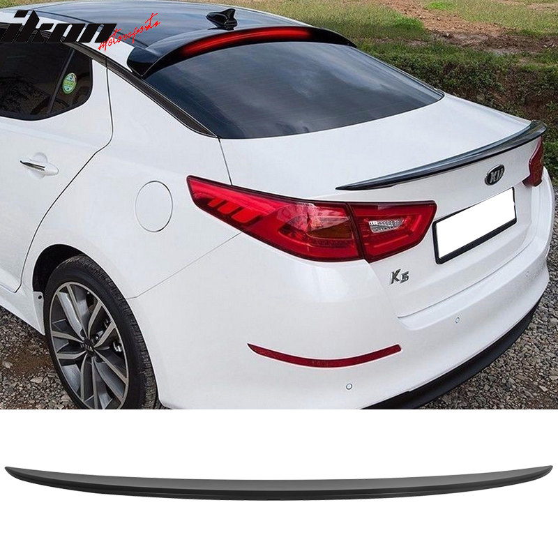 2014-2015  Kia Optima K5 Sedan V2 Flush Mount Black Trunk Spoiler ABS