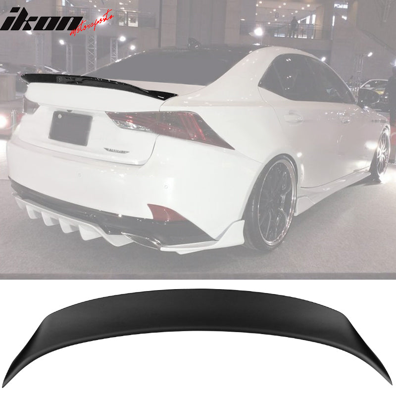 2014-2020 Lexus IS IS250 IS350 Type A Matte Black Rear Spoiler Wing