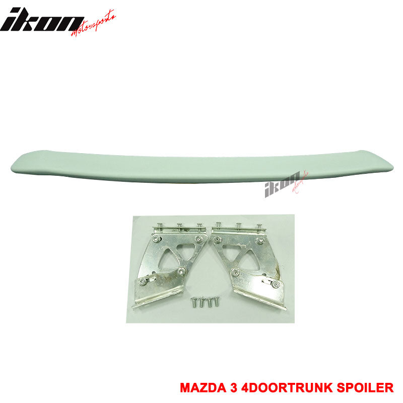 Fits 03-09 Mazda 3 4Dr Sedan Unpainted Trunk Spoiler Wing (ABS)