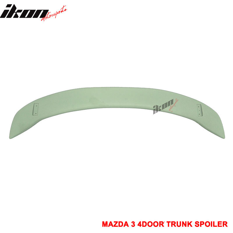 Fits 03-09 Mazda 3 4Dr Sedan Unpainted Trunk Spoiler Wing (ABS)