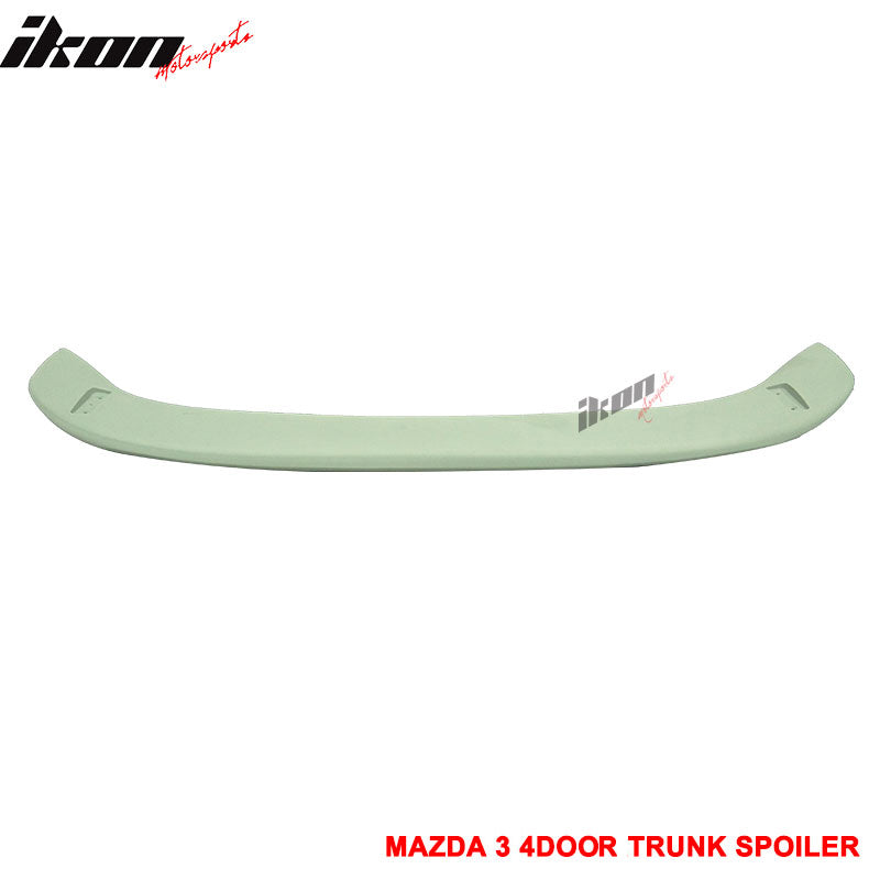 Fits 03-09 Mazda 3 4Dr Sedan Unpainted Trunk Spoiler Wing (ABS)