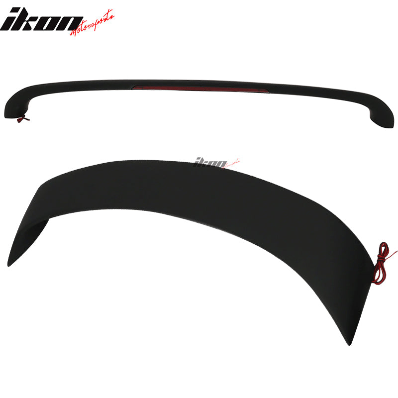 Trunk Spoiler Compatible With 2003-2008 Mazda 6, Factory Style ABS With 3rd Brake Light Trunk Boot Lip Spoiler Wing Deck Lid By IKON MOTORSPORTS, 2004 2005 2006 2007