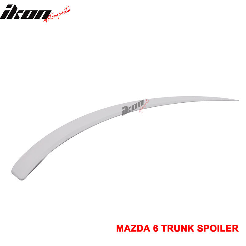 Fits 09-13 Mazda 6 Sedan 4-Door Unpainted Rear Trunk Lid Spoiler Wing Lip ABS