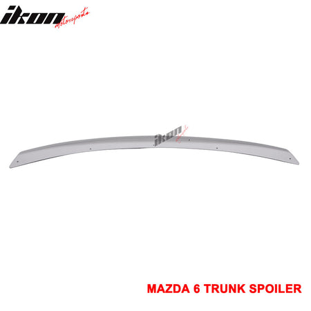 Fits 09-13 Mazda 6 Sedan 4-Door Unpainted Rear Trunk Lid Spoiler Wing Lip ABS