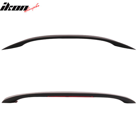 IKON MOTORSPORTS, Trunk Spoiler & Light Compatible With 2009-2013 Mazda 6 Sedan 4-Door, ABS Painted Car Exterior Rear Trunk Spoiler Wing Tail Roof Top Lid