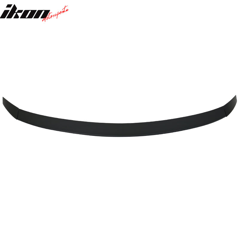 Trunk Spoiler Compatible With 2008-2014 Benz W204 C-Class, B Style Unpainted Black ABS Boot Lip Rear Spoiler Lip Wing Deck Lid By IKON MOTORSPORTS, 2009 2010 2011 2012 2013