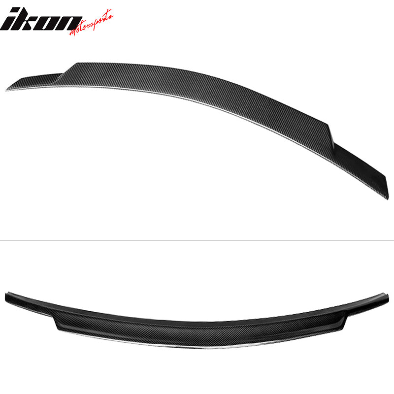 IKON, MOTORSPORTS Trunk Spoiler Wing Black Carbon Fiber Compatible With 2008-2014 Mercedes-Benz C-Class W204 4 Door C74 Style Carbon Fiber CF Rear For 2013 2012 2011 2010 2009