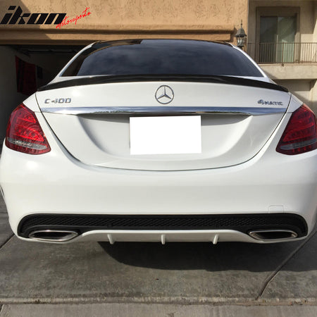 Fits 15-20 Benz C Class W205 Trunk Spoiler Carbon Fiber CF