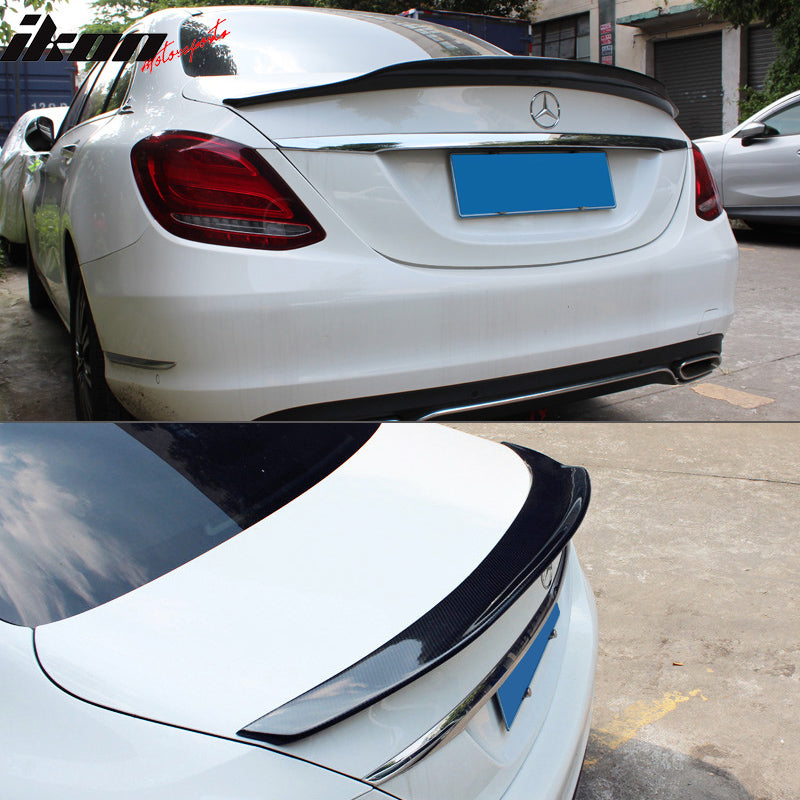 Fits 15-20 Mercedes-Benz C-Class W205 4 Door PSM Style CF Trunk Spoiler