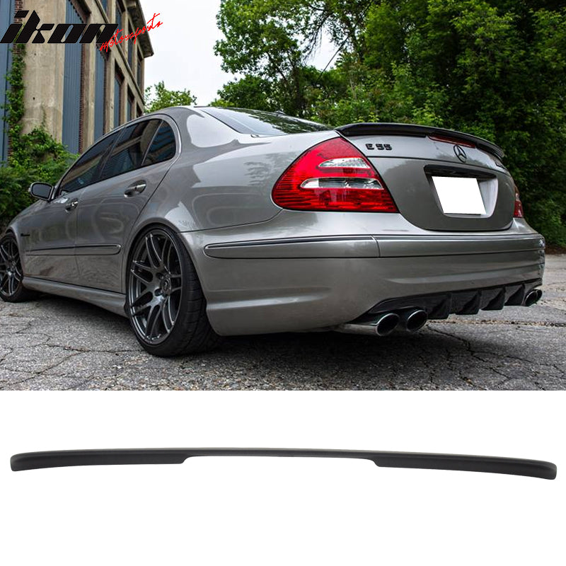 2003-2009 Benz W211 E Class AMG Style Matte Black Rear Spoiler Wing