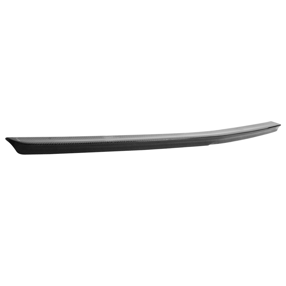 IKON MOTORSPORTS, Trunk Spoiler Compatible With 2010-2016 Mercedes Benz W212 , Matte Carbon Fiber Euro Style Rear Spoiler Wing, 2011 2012 2013 2014 2015