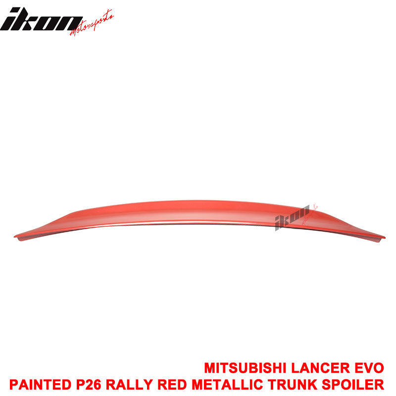 Fits 08-17 Mitsubishi Lancer EVO X 10 RS Style Trunk Spoiler Painted #P26 Red