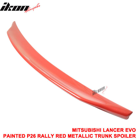 Fits 08-17 Mitsubishi Lancer EVO X 10 RS Style Trunk Spoiler Painted #P26 Red