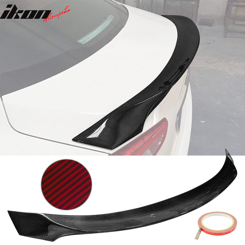 2014-23 Maserati Ghibli Aspec Red Clear Rear Spoiler Wing Carbon Fiber