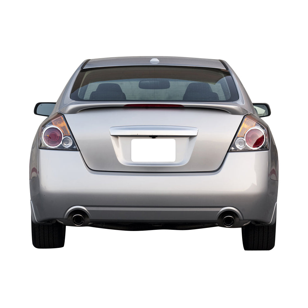 IKON MOTORSPORTS, Trunk Spoiler Compatible with 2007-2012 Nissan Altima 4Dr Sedan, Rear Trunk Spoiler Wing Lip Body Kit ABS Plastic OE Style Painted #A15 Red Brawn Metallic/Red Brown Metallic, 2008