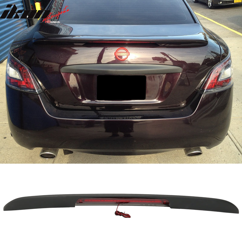 2009-2015 Nissan Maxima OE Matte Bk Rear Spoiler Wing LED Brake Light