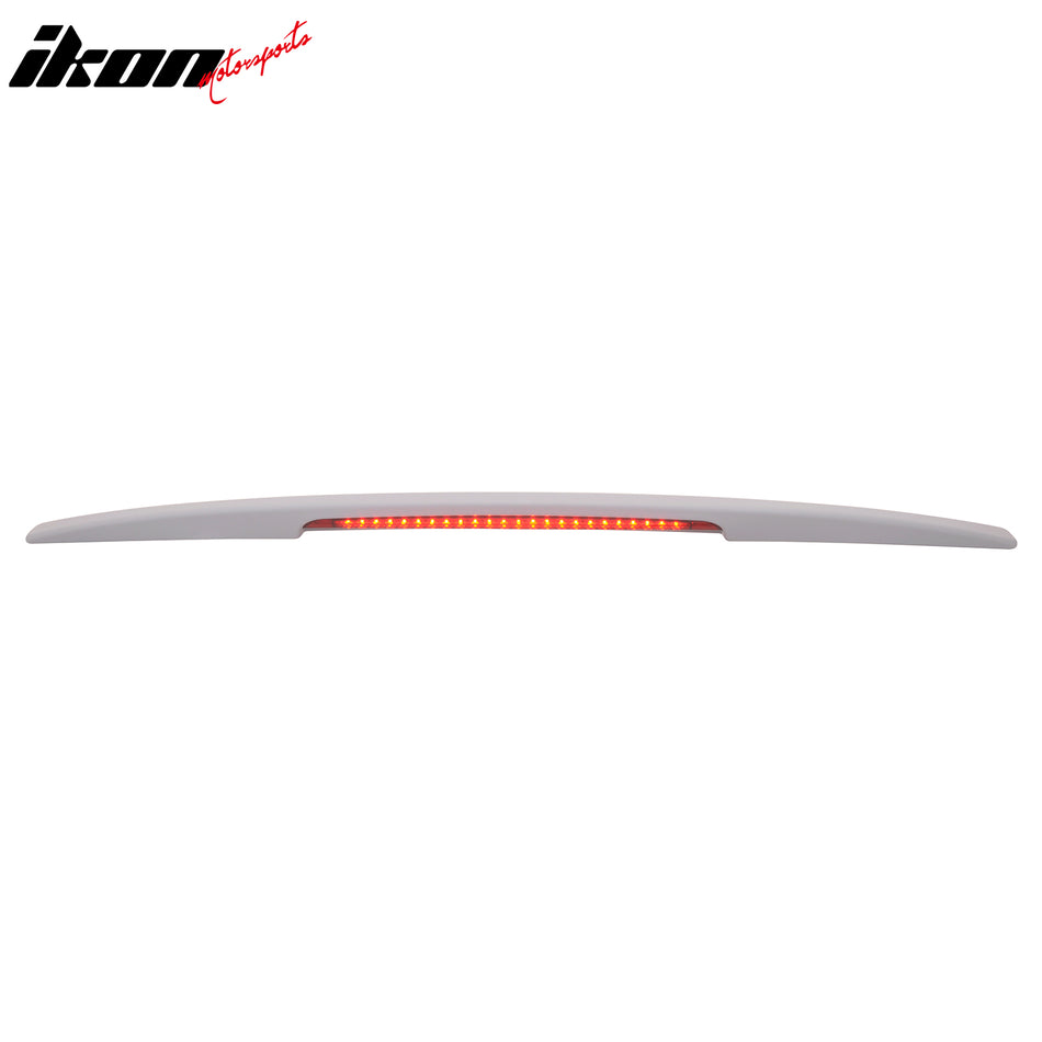 IKON MOTORSPORTS, Trunk Spoiler Compatible with 2016-2021 Nissan Maxima, Rear Trunk Spoiler Wing Lip Body Kit Replacement ABS Plastic OE Style Painted #BK23 K23 Liquid Platinum Metallic, 2019 2020