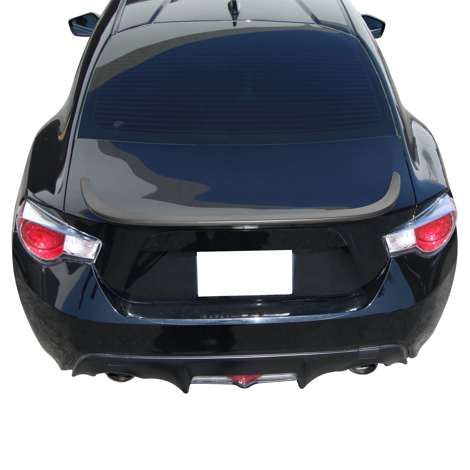 IKON MOTORSPORTS, Trunk Spoiler Compatible With 2013-2020 Subaru BRZ Scion FRS, JDM Style Unpainted ABS Rear Trunk Tail Spoiler Wing