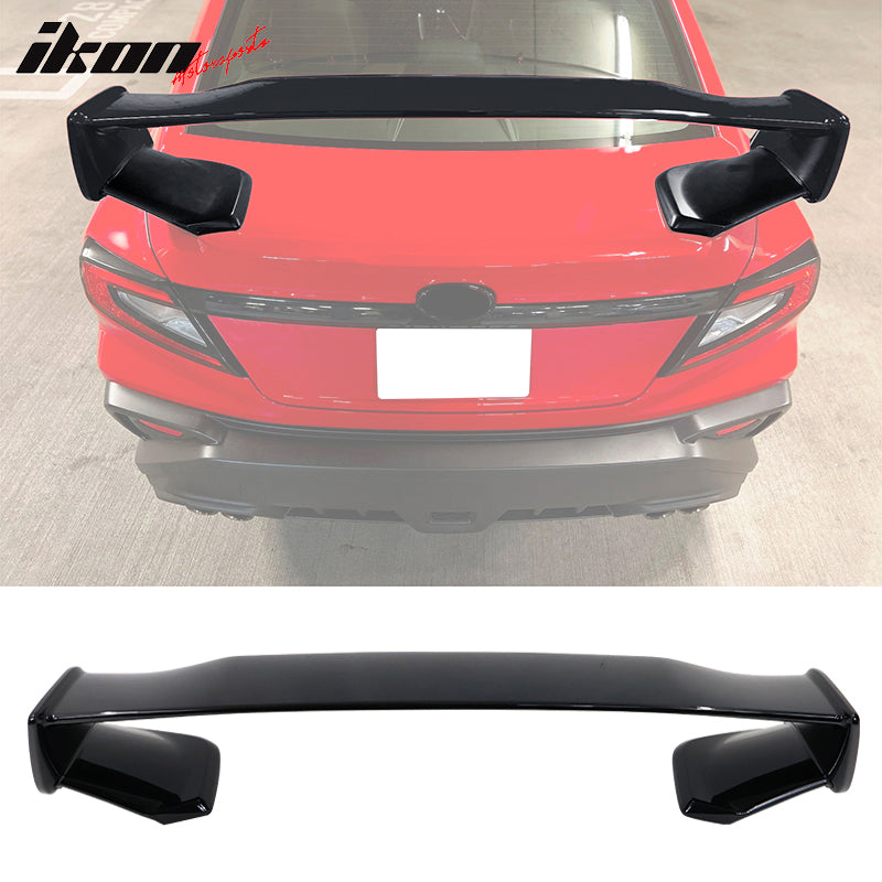 IKON MOTORSPORTS, Trunk Spoiler Compatible With 2022-2024 Subaru WRX, ABS Plastic 2015 STI Style Rear Trunk Lid Deck Lip Wing, 2023