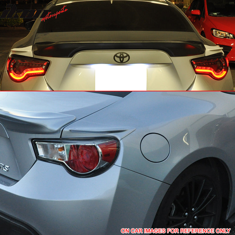 IKON MOTORSPORTS, Trunk Spoiler Compatible with 2013-2016 Scion FR-S/2013-2020 Subaru BRZ/2017-2020 Toyota 86, Painted # 37J Trunk + Side Spoiler -ABS Tail Deck Lid Bodykit