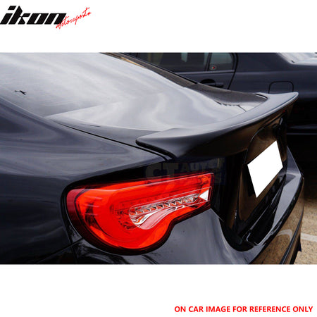 IKON MOTORSPORTS, Trunk Spoiler Compatible with 2013-2016 Scion FR-S & 2013-2020 Subaru BRZ & 2017-2020 Toyota 86, TRD Style Painted #H8R Hot Lava Metallic ABS Rear Trunk Lid Spoiler Wing Lip