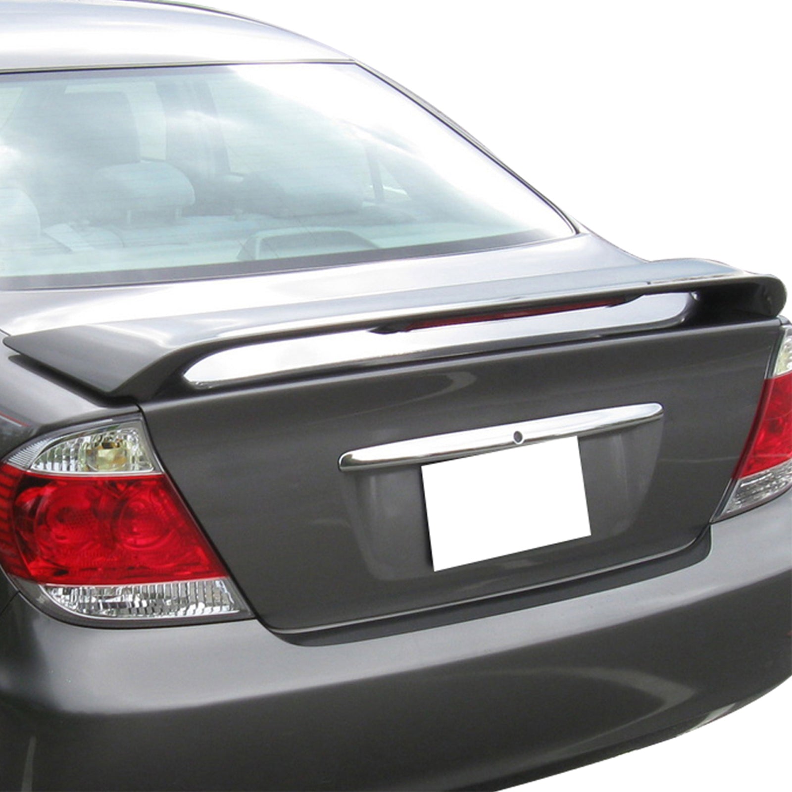 IKON MOTORSPORTS, Trunk Spoiler Compatible with 2002-2006 Toyota Camry 4Dr Sedan, Rear Trunk Spoiler Wing Lip Body Kit ABS Plastic OE Style Painted #01 10 1E1 Alpine Mist Metallic, 2003 2004 2005