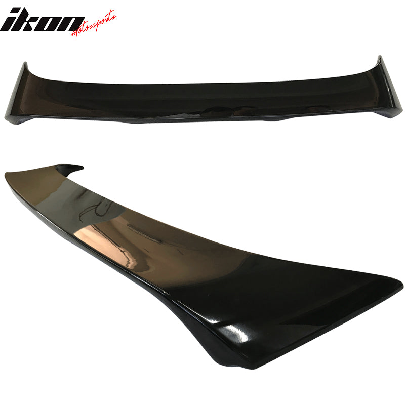 IKON MOTORSPORTS, Trunk Spoiler Compatible with 2002-2006 Toyota Camry 4Dr Sedan, Rear Trunk Spoiler Wing Lip Body Kit ABS Plastic OE Style Painted #01 10 1E1 Alpine Mist Metallic, 2003 2004 2005