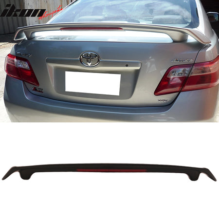 Fits 07-11 Toyota Camry JDM Style Rear Trunk Lip Wing Spoiler LED Matte Black