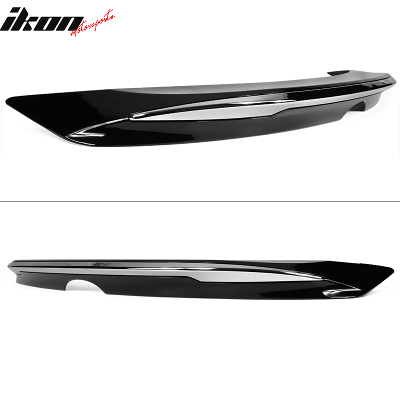 Fits 18-24 Toyota Camry MD Style Rear Trunk Spoiler Gloss Black W/Chrome Trim