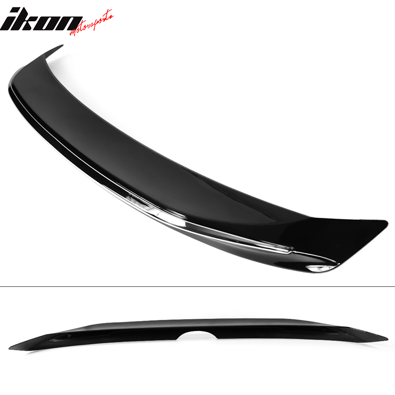 Fits 18-24 Toyota Camry MD Style Rear Trunk Spoiler Gloss Black W/Chrome Trim