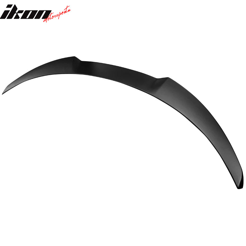 IKON MOTORSPORTS, Trunk Spoiler Compatible with 2017-2023 Tesla Model 3, Rear Trunk Spoiler Wing Lip Added on Bodykit Replacement ABS Plastic IKON Style, 2020 2021