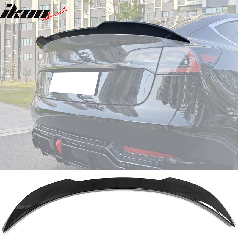 Fits 17-23 Tesla Model 3 Performance Rear Trunk Spoiler Wing ABS