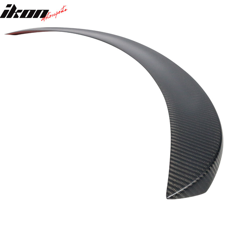 Trunk Spoiler Compatible With 2017-2023 Tesla Model 3, IKON Style Rear Trunk Spoiler Wing CF Matte Carbon Fiber by IKON MOTORSPORTS, 2018