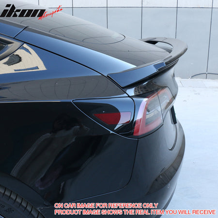 Fits 24 Tesla Model 3 Sport Style Rear Trunk Spoiler Wing ABS