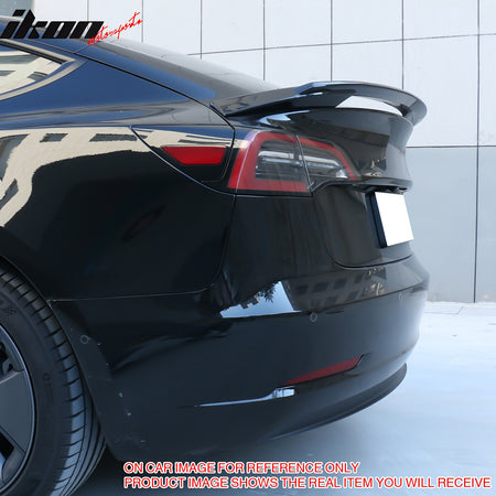 Fits 24 Tesla Model 3 Sport Style Rear Trunk Spoiler Wing ABS