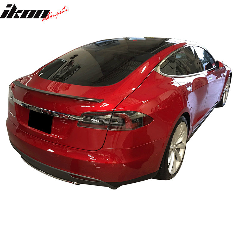 Fits 12-23 Tesla Model S 4Dr Sedan Rear Trunk Spoiler Wing ABS