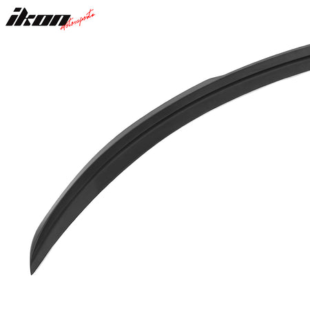 IKON MOTORSPORTS, Rear Trunk Spoiler Compatible With 2020-2023 Tesla Model Y, Rear Trunk Lip Spoiler Wing Added on Bodykit Replacement IKON Style ABS Plastic, 2021