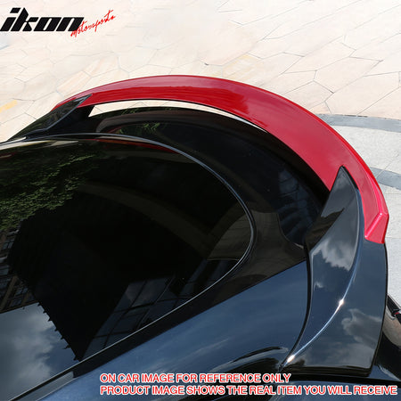 IKON MOTORSPORTS, Trunk Spoiler Compatible with 2020-2024 Tesla Model Y, Sport Style Gloss Black Blow Molding ABS Rear Trunk Lid Spoiler Wing Lip